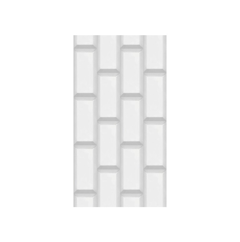 Панель ПВХ Грин Лайн, Белая плитка фон №642/1 (6,75м²) 8мм 2,7*0,25 - фото - 1