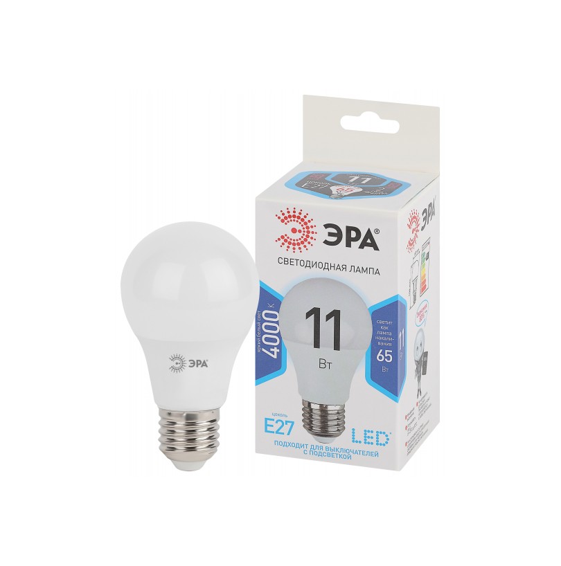 Лампа Эра LED smd A60-11w-840-E27 - фото - 1