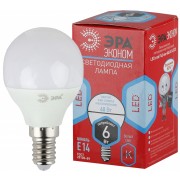 Лампа Эра LED шар smd P45-6w-840-E27 ECO - фото - 1