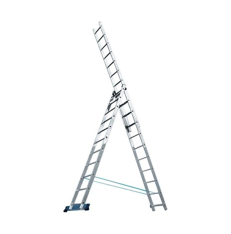 Лестница алюминиевая 3-х секц. 9 ступеней (5.9м) - фото - 1