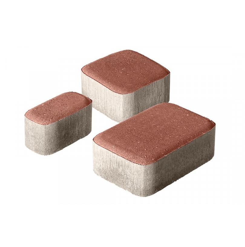 Плитка бетон пресс "Классико" (115*115, 172*115, 57*115) 60мм, красный (0,573м2/ряд)