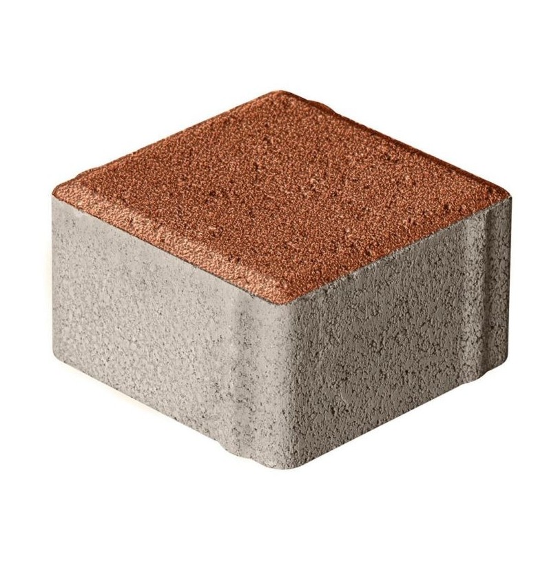 Плитка бетон пресс П20-6 "Квадрат" Гранит (100*100) 60мм, терракот (792)