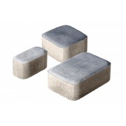 Плитка бетон пресс "Классико" Color mix (115*115, 172*115, 57*115) 60мм, Сильвер (0,573м2/ряд)