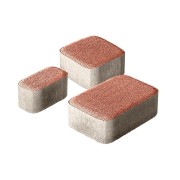 Плитка бетон пресс "Классико" Гранит (115*115, 172*115, 57*115) 60мм, красный (0,573м2/ряд)