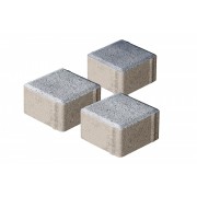 Плитка бетон пресс П20-6 "Квадрат" Color mix (100*100) 60мм, Сильвер (792) - фото - 1