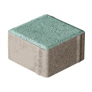 Плитка бетон пресс П20-6 "Квадрат" Гранит (100*100) 60мм, зеленый (792) - фото - 1