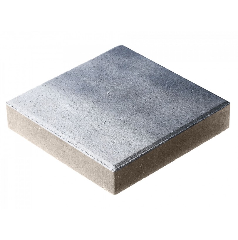 Плитка бетон пресс П15-6 "Квадрат" Color mix (300*300) 60мм, Сильвер (104)