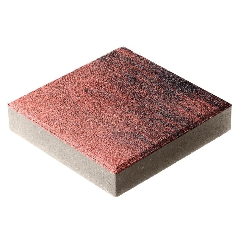 Плитка бетон пресс П15-6 "Квадрат" Color mix Гранит (300*300) 60мм, Вулкан (104) - фото - 1