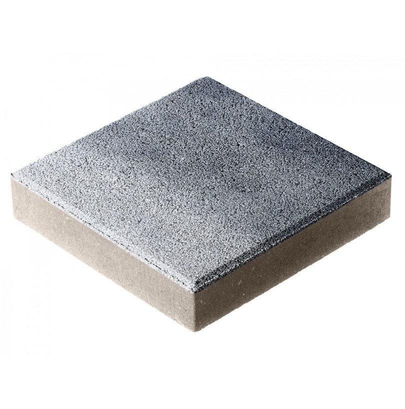 Плитка бетон пресс П15-6 "Квадрат" Color mix Гранит (300*300) 60мм, Сильвер (104)