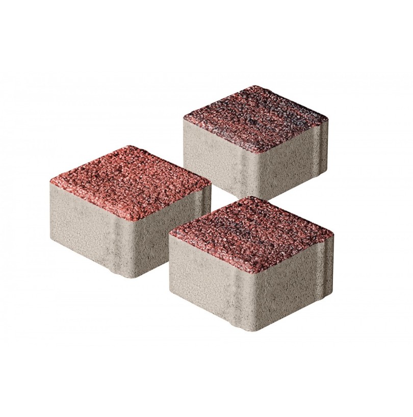 Плитка бетон пресс П20-6 "Квадрат" Color mix Гранит (100*100) 60мм, Вулкан (792) - фото - 1