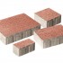 Плитка бетон пресс "Бавария" Гранит (280*210, 210*140, 140*140, 140*70) 60мм, красный (0,549м2/ряд)