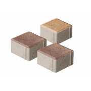 Плитка бетон пресс П20-6 "Квадрат" Color mix (100*100) 60мм, Листопад (792) - фото - 1