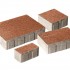 Плитка бетон пресс "Бавария" Гранит (280*210,210*140,140*140,140*70)60мм, терракотовый (0,549м2/ряд)