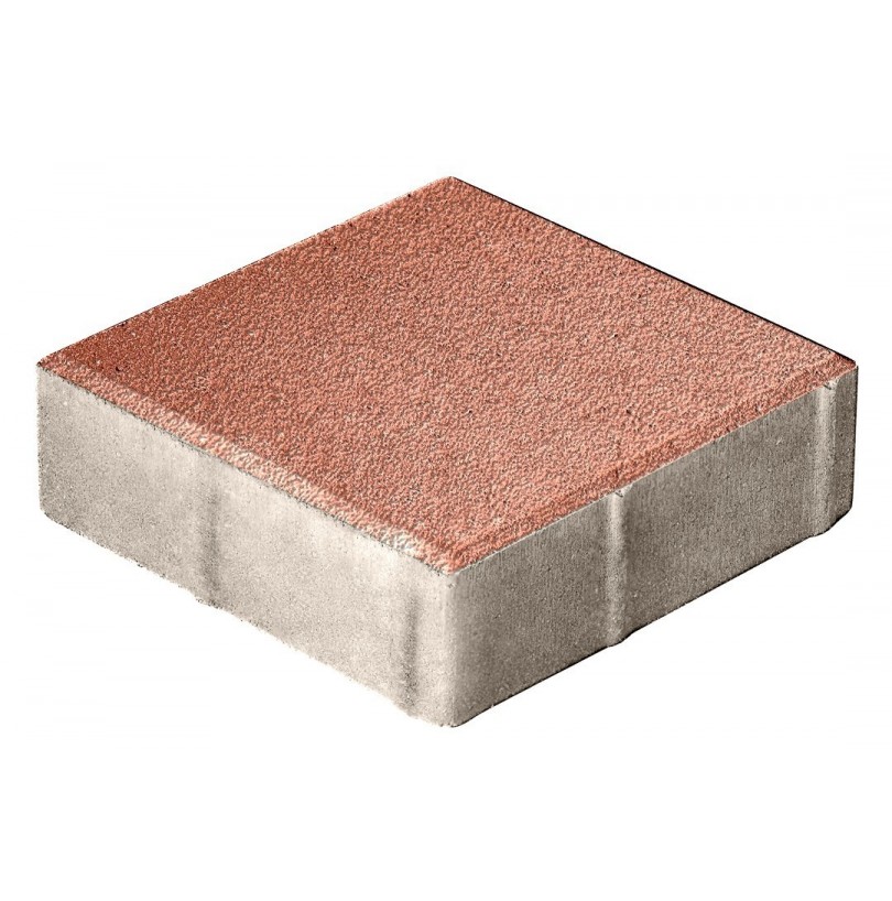 Плитка бетон пресс П15-6 "Квадрат" Гранит (300*300) 60мм, красный (104)