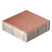 Плитка бетон пресс П15-6 "Квадрат" Гранит (300*300) 60мм, красный (78) - фото - 1