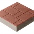 Плитка бетон пресс П3-6 "Квадрат" (300*300) 60мм, красная (104)