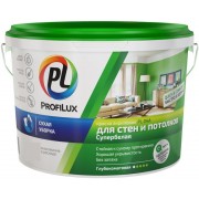 Краска для стен и потолков акриловая Profilux PL-04А глубокоматовая белая 3 кг - фото - 1