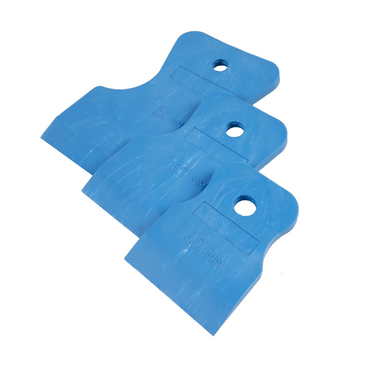 Шпатели резиновые синие набор 3шт 