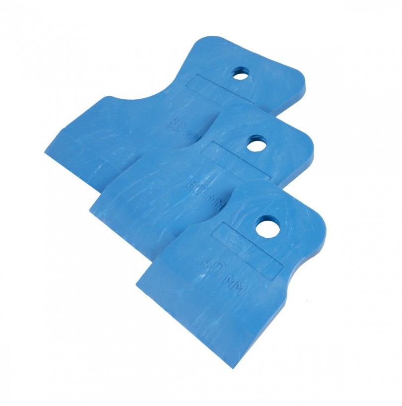 Шпатели резиновые синие набор 3шт "КЕДР" - фото - 1