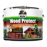 Пропитка декоративная для защиты древесины Бесцветная 10 л Dufa Wood Protect
