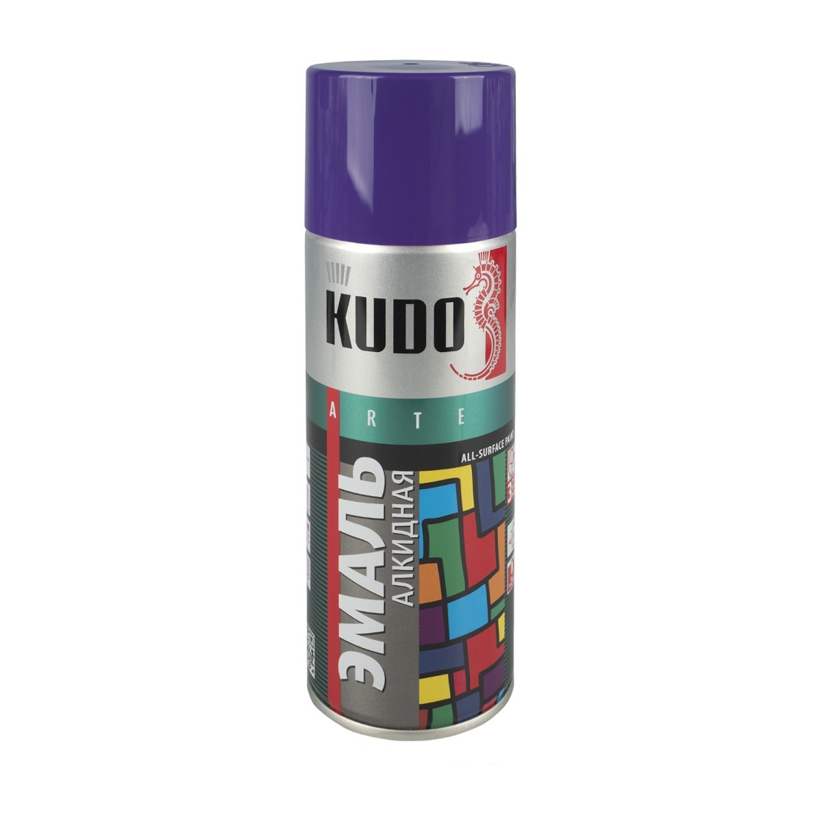 Краска аэрозоль Фиолетовая 520 мл KUDO (12) - фото - 1