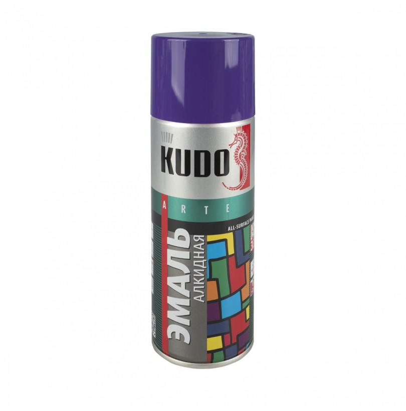 Краска аэрозоль Фиолетовая 520 мл KUDO (12) - фото - 1