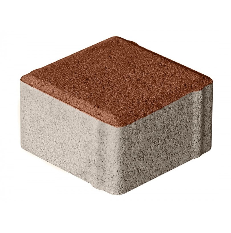 Плитка бетон пресс П20-6 "Квадрат" (100*100) 60мм, терракот (792)
