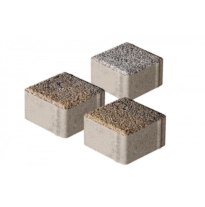 Плитка бетон пресс П20-6 "Квадрат" Color mix Гранит (100*100) 60мм, Песчаник (792)