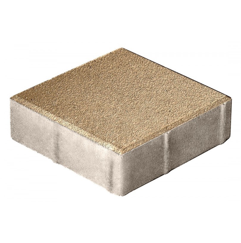 Плитка бетон пресс П15-6 "Квадрат" Гранит (300*300) 60мм, горчичный (104) - фото - 1