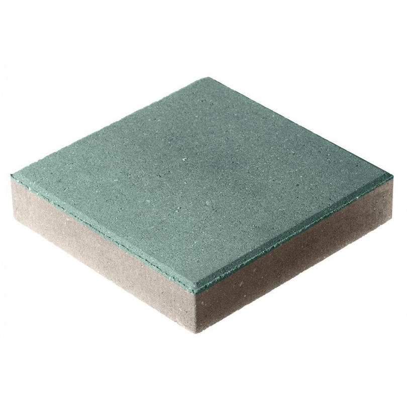 Плитка бетон пресс П15-6 "Квадрат" (300*300) 60мм, зеленый (104)