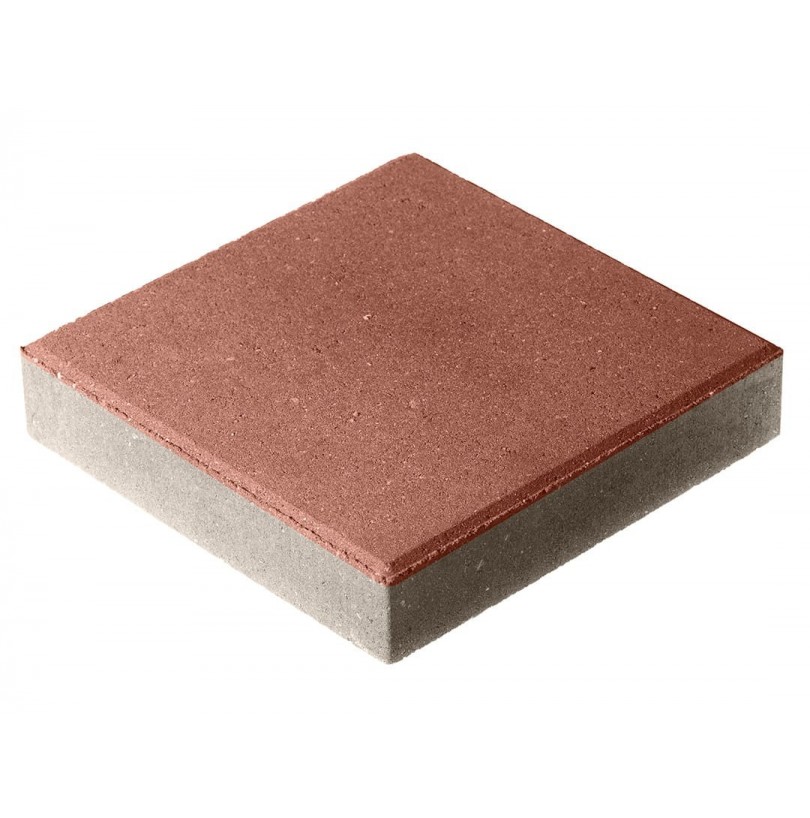 Плитка бетон пресс П15-6 "Квадрат" (300*300) 60мм, красный (104)