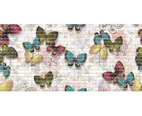 Панель ПВХ STELLA 0,3 мозаика Бабочки 957*480 мм (10) - фото - 1
