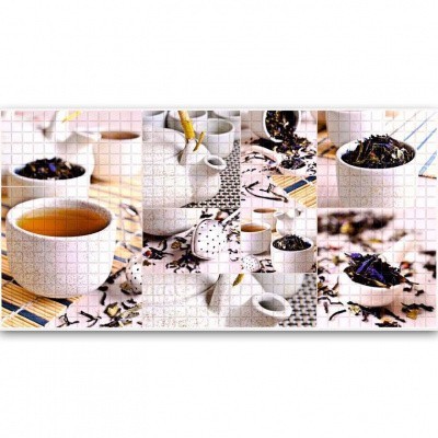 Панель ПВХ STELLA 0,3 мозаика Чайная церемония 957*480 мм (10) - фото - 1