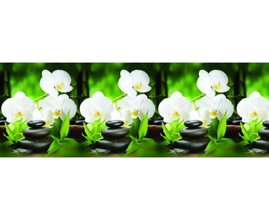 Кухонный фартук АБС Орхидея белая (600*3000*1,5мм) STELLA - фото - 1