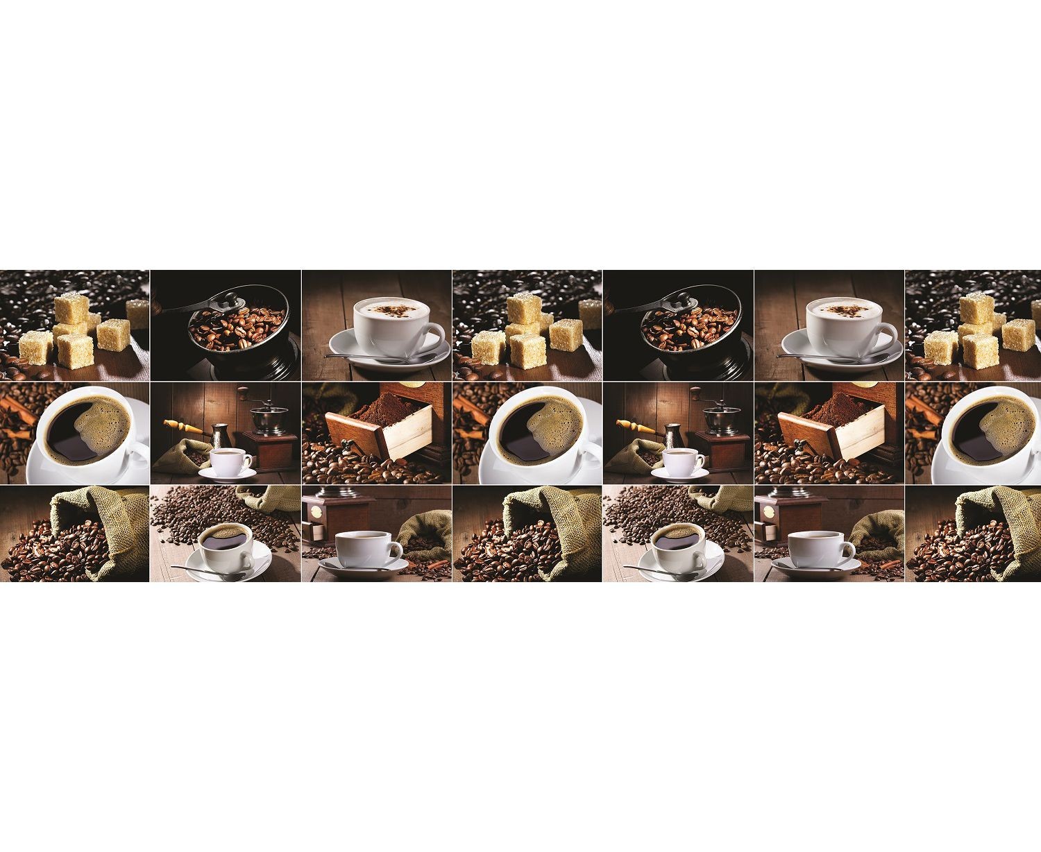 Кухонный фартук АБС Кофе (600*3000*1,5мм) STELLA - фото - 1