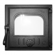 Дверца топочная К401 250х240 мм застекленная, герметичная - фото - 1