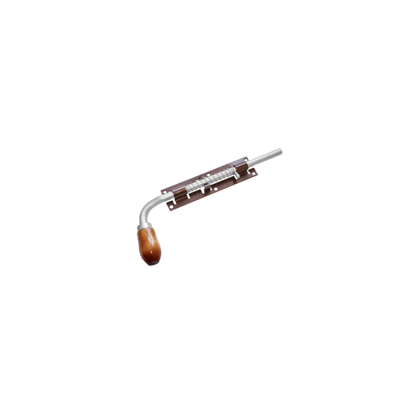 Засов с пружиной 300мм медь антик (Домарт) - фото - 1