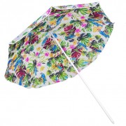 Зонт пляжный Разноцветные листья LG04 с механизмом наклона, 180 см - фото - 1