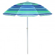 Зонт пляжный Разноцветные полоски LG01 с механизмом наклона, 160 см - фото - 1