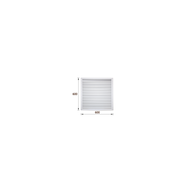 Решетка радиаторная 600х600мм "Идеал", 001 Белый - фото - 1