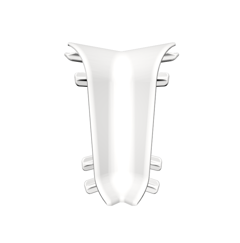 Угол внутренний для плинтуса 55мм "Идеал Комфорт", 001 Белый (2 шт. флоуп.)* - фото - 1