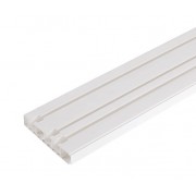 Карниз пластиковый потолочный Стандарт трехрядный 1,6м, белый* - фото - 1