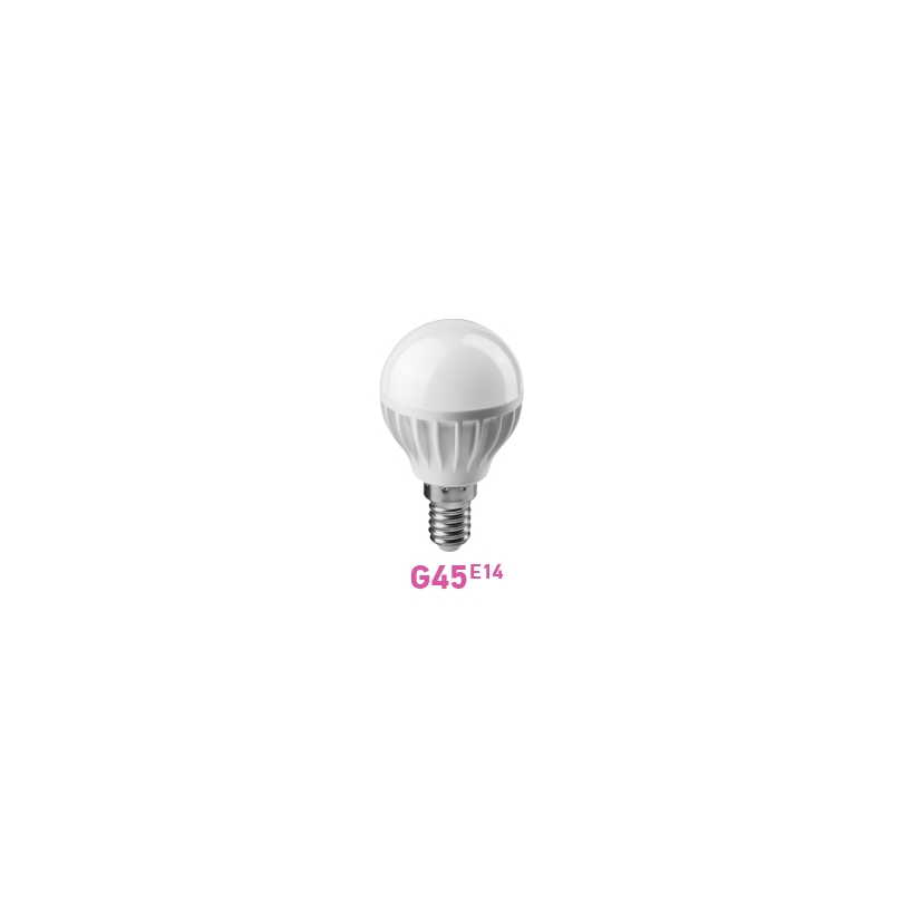 Лампа св/д ОНЛАЙТ шар G45 E14 6W 2700K 78x45 - фото - 1