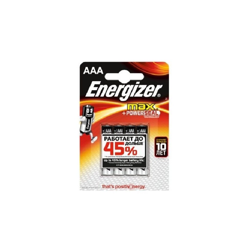 Батарейка Energizer MAX LR03/286 BL4 тип ААА - фото - 1