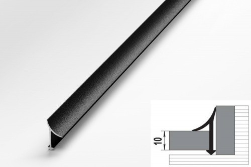 Профиль окантовочный ПК 06-1 черный 2,7м - фото - 1