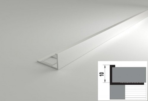 Профиль окантовочный ПК 01 белый глянец 2,7м - фото - 1