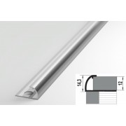 Профиль окантовочный ПК 03-12 серебро матовое 2,7м - фото - 1