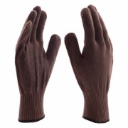 Перчатки трикотажные, акрил ПВХ гель "Протектор", коричневый - фото - 1
