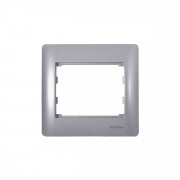 Рамка Profitec Corsa ST серебро метал. GLOSS 1СП (PC-пласт) (911849) - фото - 1