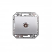 Розетка 1-м ТВ конц BNS-разъем Profitec Corsa ST мех+накл (PC-пласт) серебро метал - фото - 1